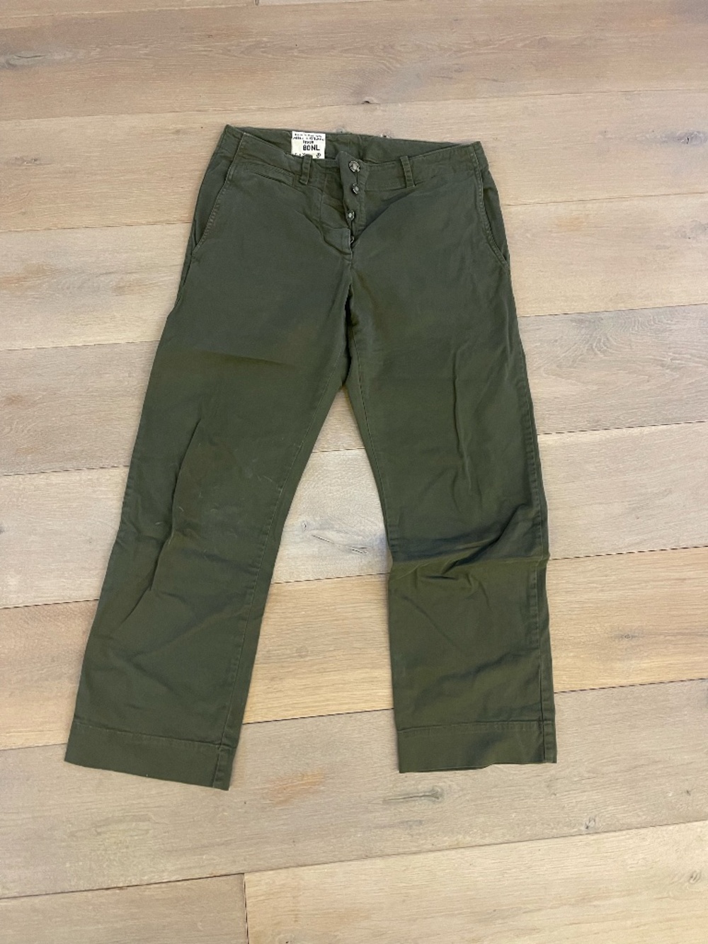 Nili Lotan Army Green Button Up Pants